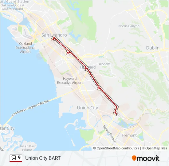 9 Bus Line Map
