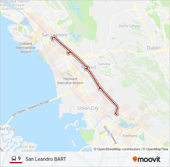 9 Bus Line Map