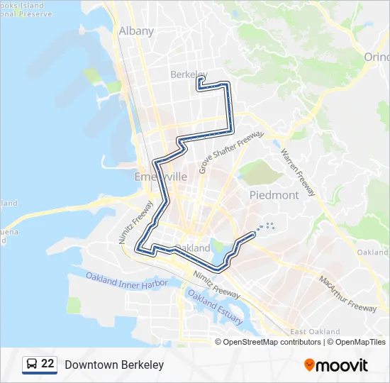 22 Route - Alcatraz - Peralta - Lakeshore: Schedules, Stops & Maps ...