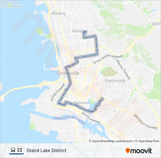 22 Bus Line Map
