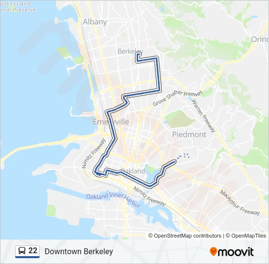 22 Bus Line Map