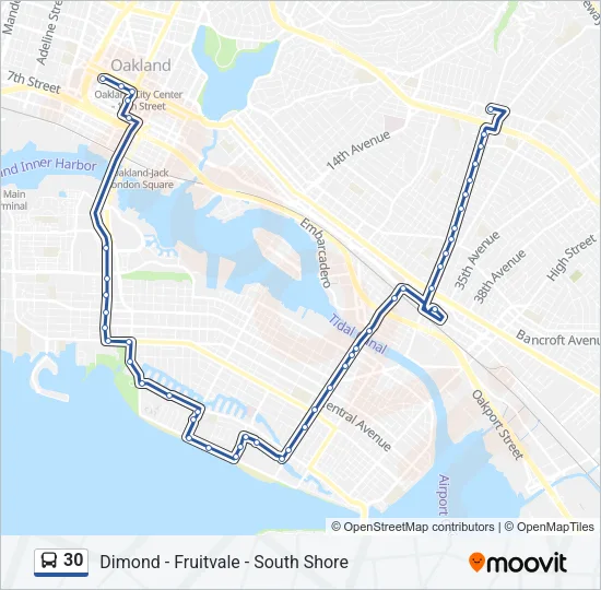 30 Bus Line Map