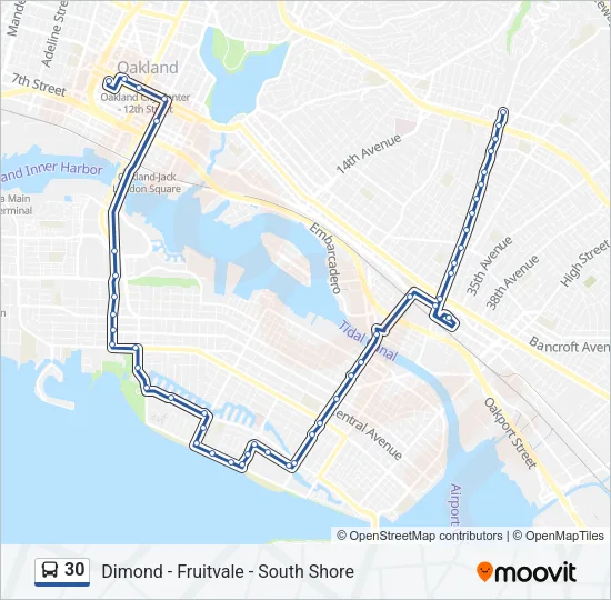30 Bus Line Map