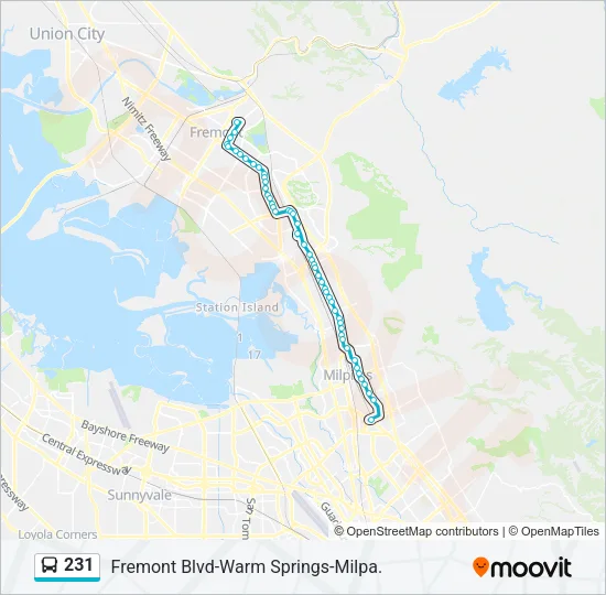 231 Bus Line Map