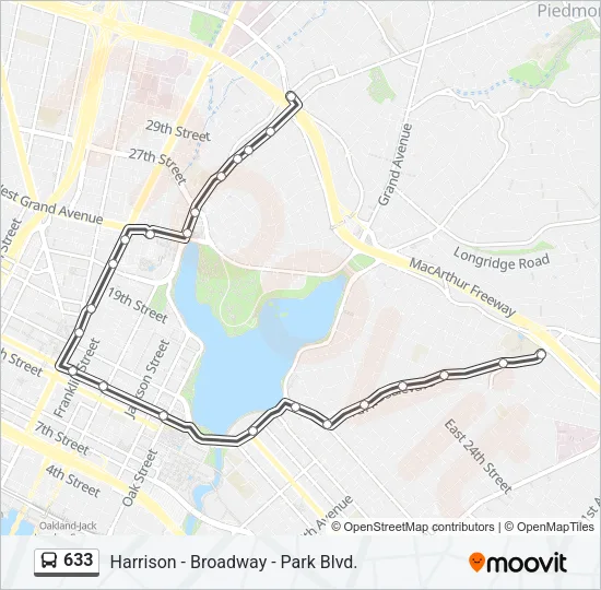 633 Bus Line Map