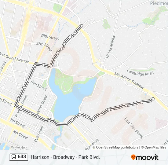 633 Bus Line Map