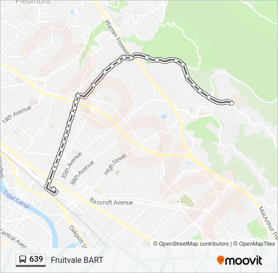 639 Bus Line Map