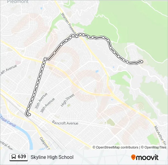 639 Bus Line Map