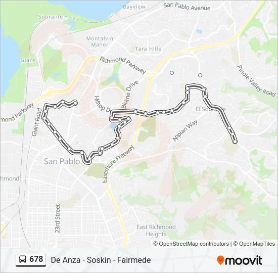 678 Bus Line Map
