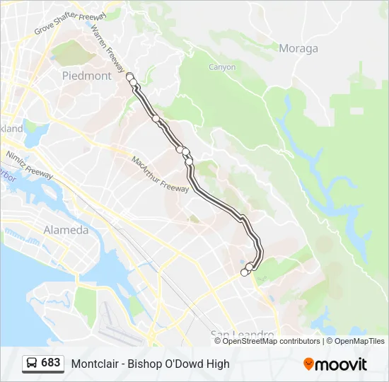 683 Bus Line Map