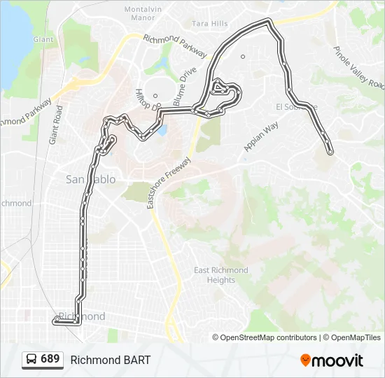 689 Bus Line Map