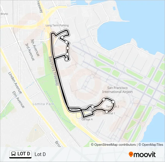LOT D Bus Line Map