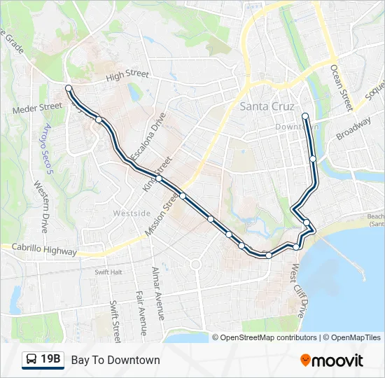Ruta 19B: horarios, paradas y mapas - Bay To Downtown (Actualizado)
