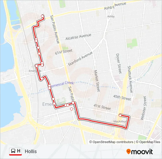 H Bus Line Map
