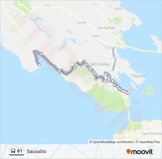 61 Bus Line Map