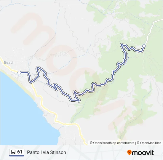 61 Bus Line Map