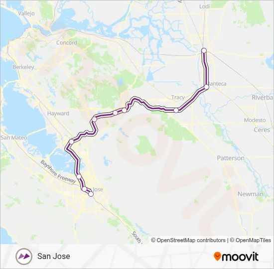 ACE Route: Schedules, Stops & Maps - San Jose (Updated)