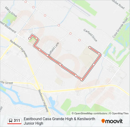 311 Bus Line Map