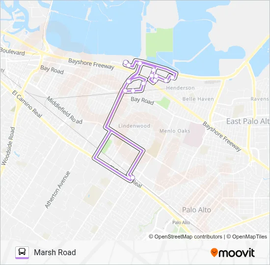 M3 SHUTTLE Route: Schedules, Stops & Maps - Menlo Park Caltrain (Marsh ...