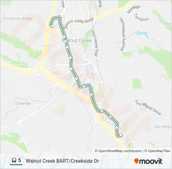 5 Bus Line Map