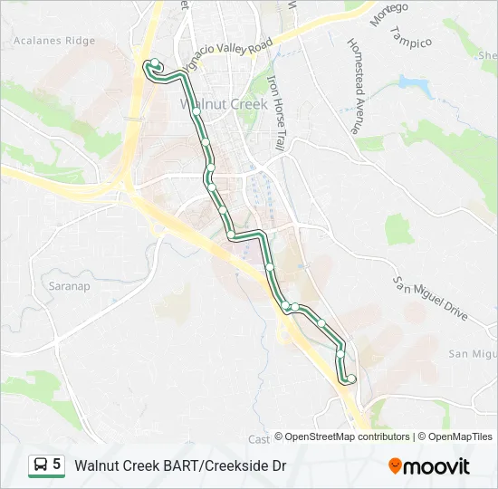 5 Bus Line Map