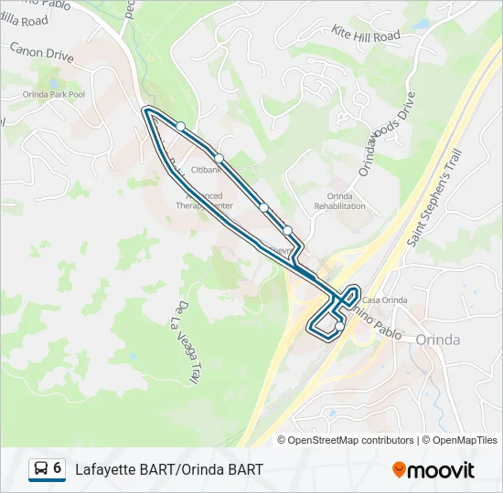 6 Bus Line Map
