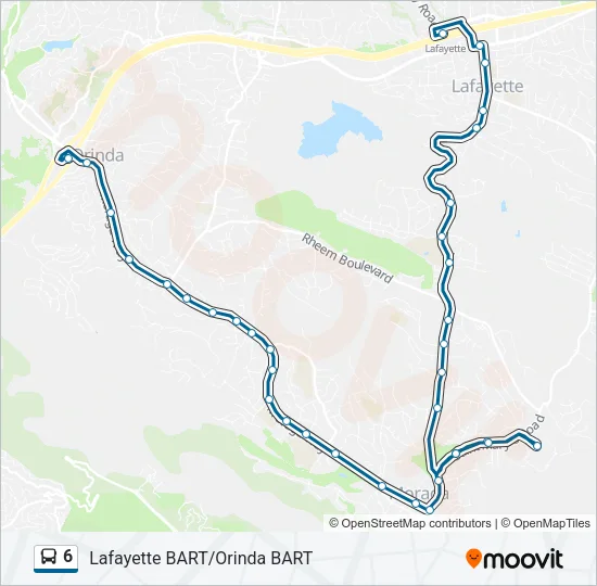 6 Bus Line Map