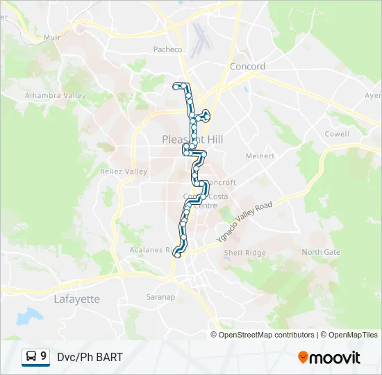 9 Bus Line Map