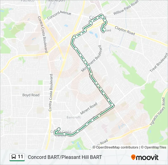 11 Bus Line Map
