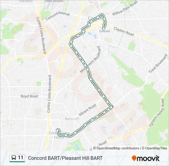 11 Bus Line Map