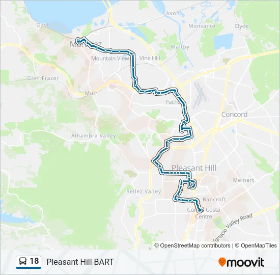 18 Bus Line Map