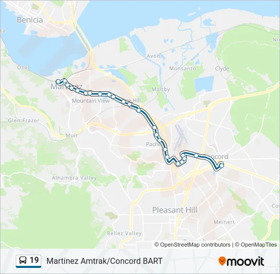19 Bus Line Map