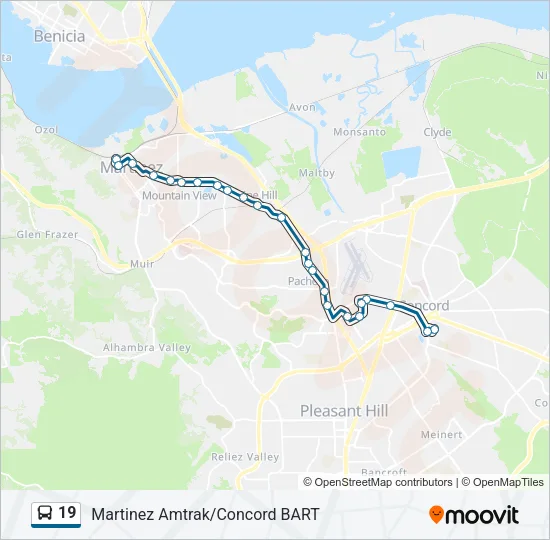 19 Bus Line Map