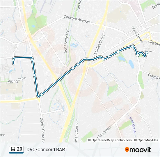 20 Bus Line Map
