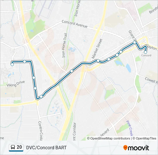 20 Bus Line Map