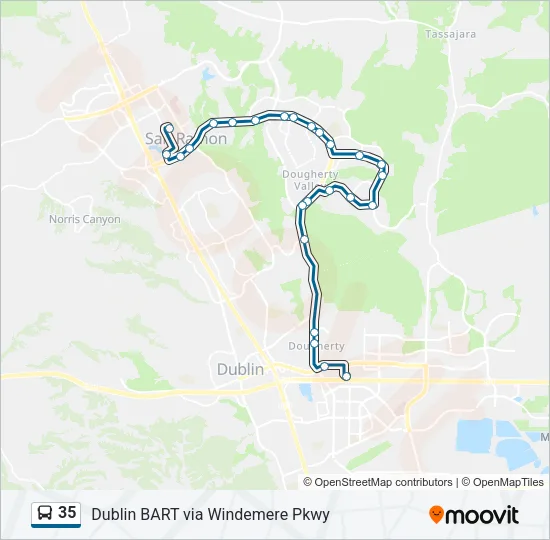 35 Bus Line Map