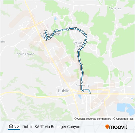 35 Bus Line Map