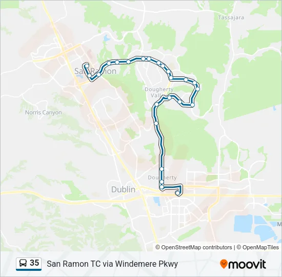 35 Bus Line Map