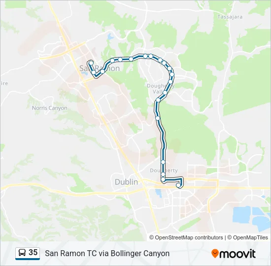 35 Bus Line Map