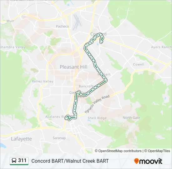 311 Bus Line Map