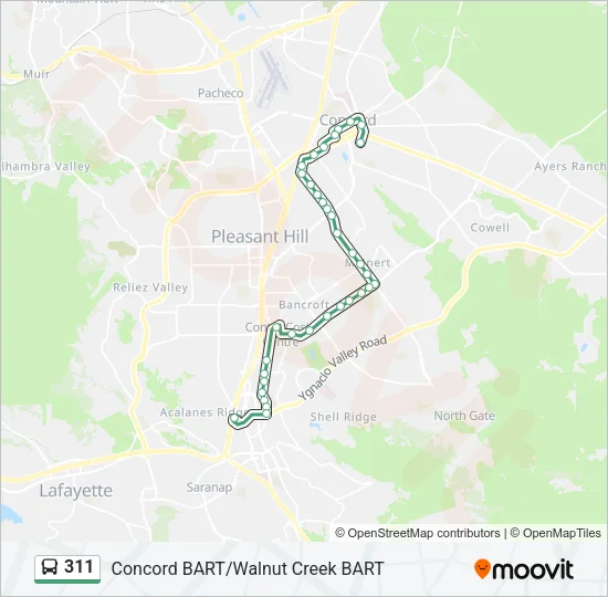 311 Bus Line Map