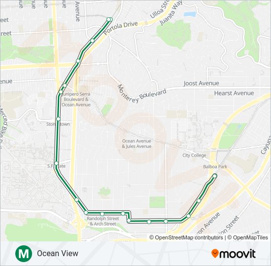 Mapa de M de tren ligero