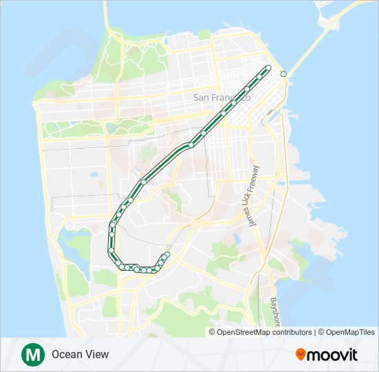 M light rail Line Map