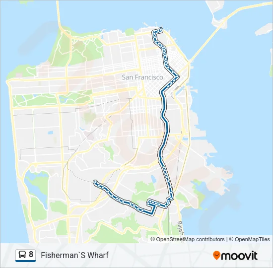 8 Bus Line Map