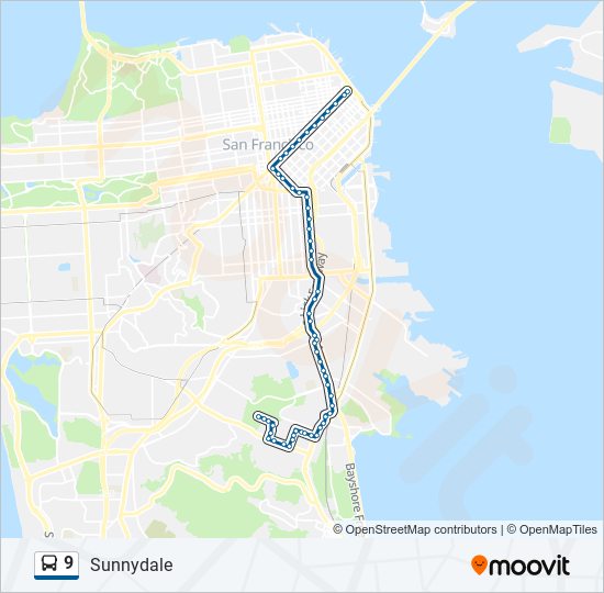 9 bus Line Map