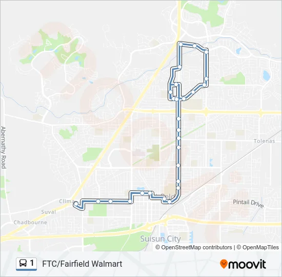 1 Bus Line Map