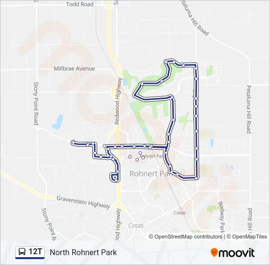 12T Bus Line Map