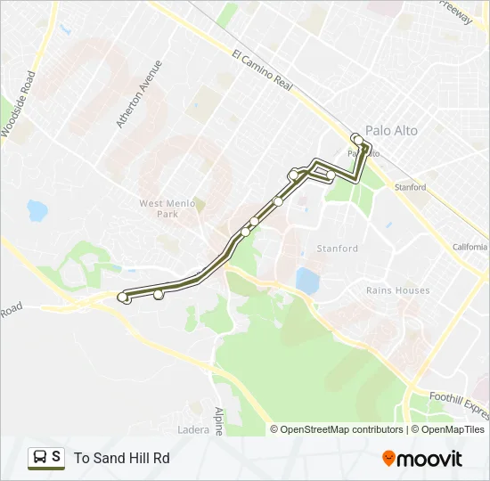 S Bus Line Map