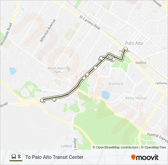 S Bus Line Map
