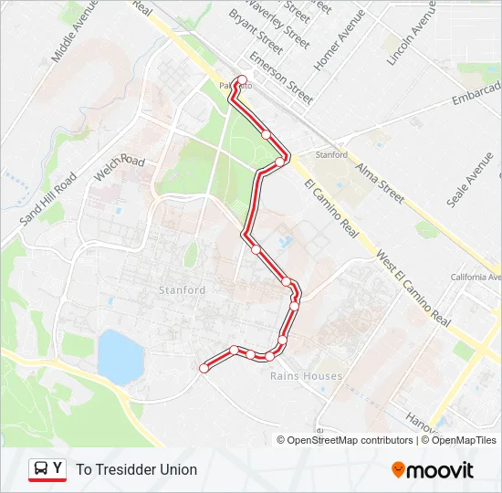 Y Bus Line Map